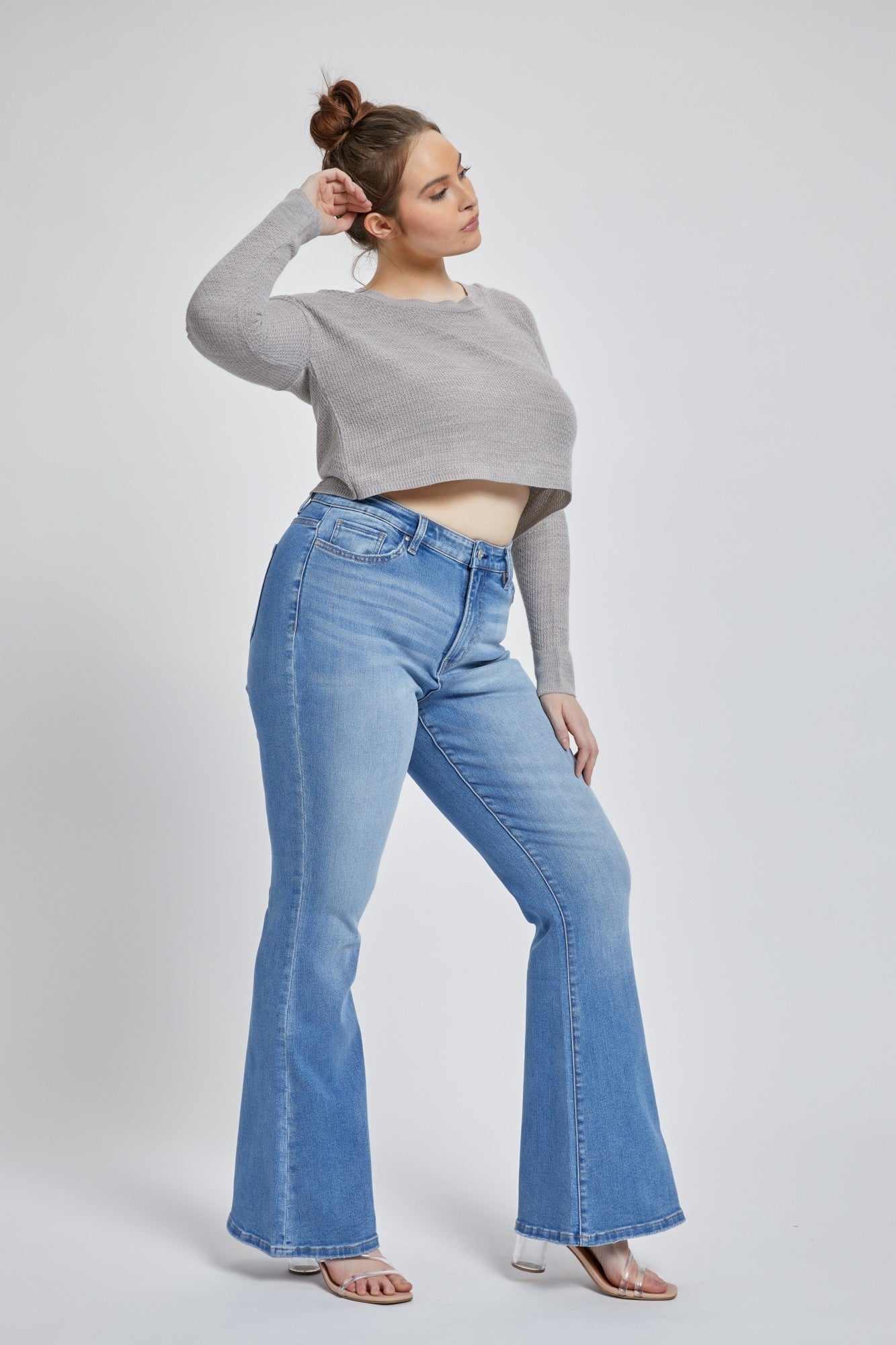 Kayleigh Flare PLUS Jeans | Mica