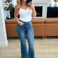 Miley High Waist Control Top Frayed Hem Flare Jeans