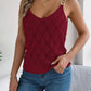 Openwork Scoop Neck Knit Vest