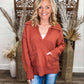 See What Happens Collared Sweater - Marsala