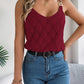 Openwork Scoop Neck Knit Vest