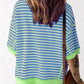 Striped Round Neck Half Sleeve T-Shirt