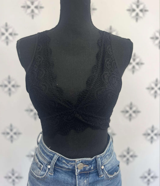 Tiny Details Bralette - BLACK (was $18.00)