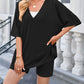 V-Neck Half Sleeve Top and Shorts Set