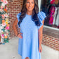 If I'm Being Honest Dress - Powder Blue ( was 46.90)