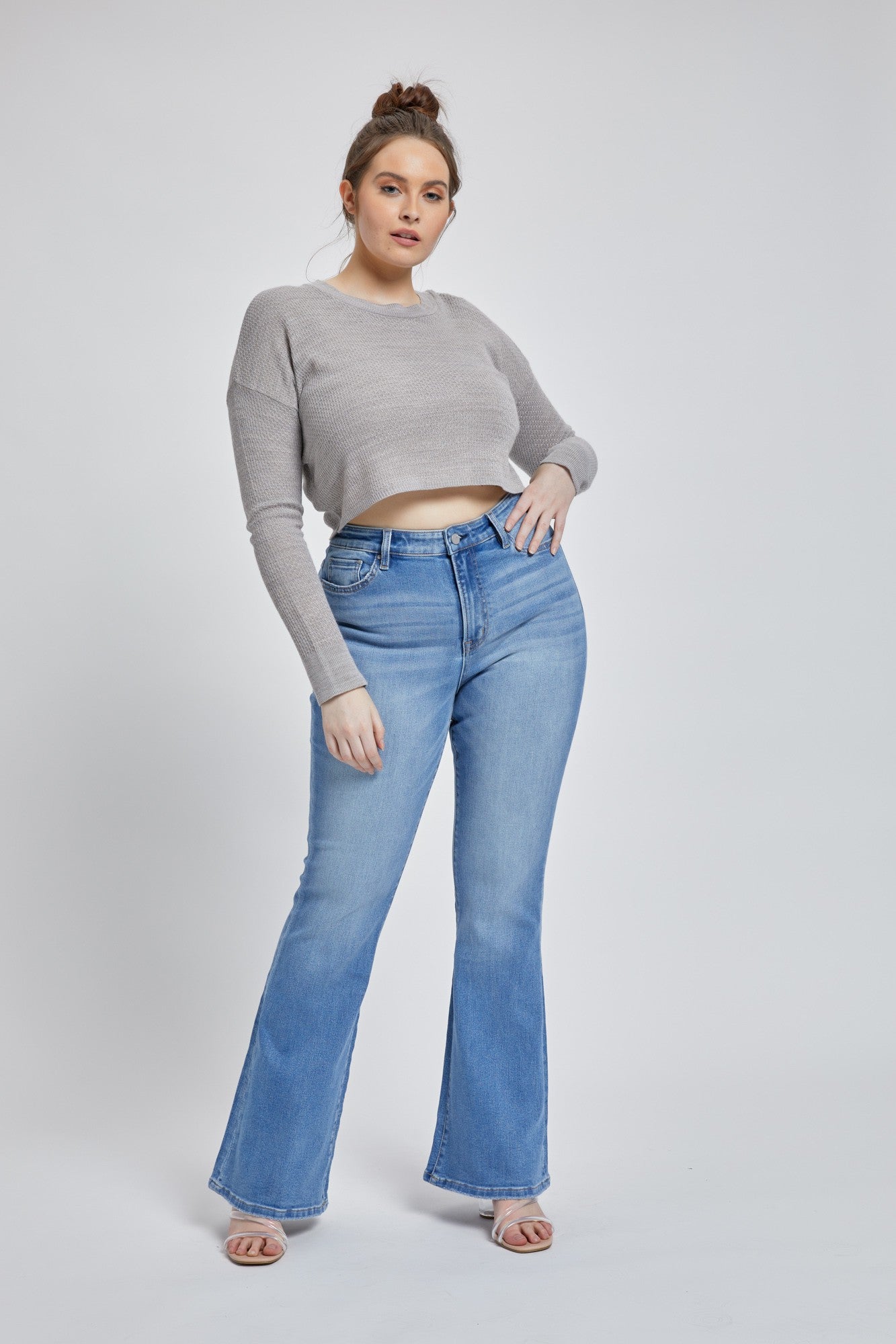 Kayleigh Flare PLUS Jeans | Mica