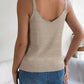 Openwork Scoop Neck Knit Vest