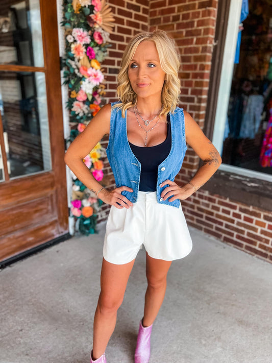 Fallin' For You Denim Vest