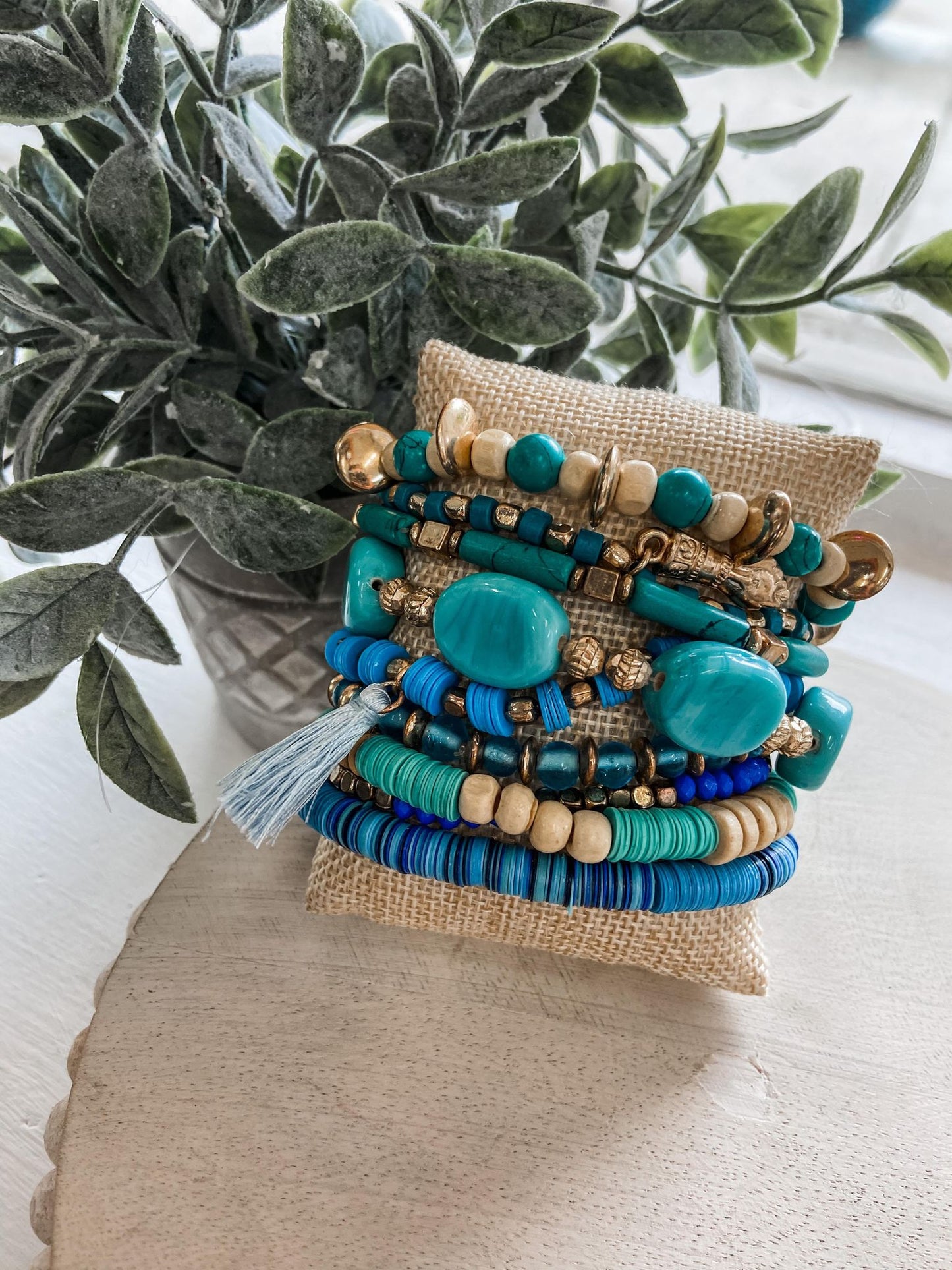 Turquoise 10 Piece Stack