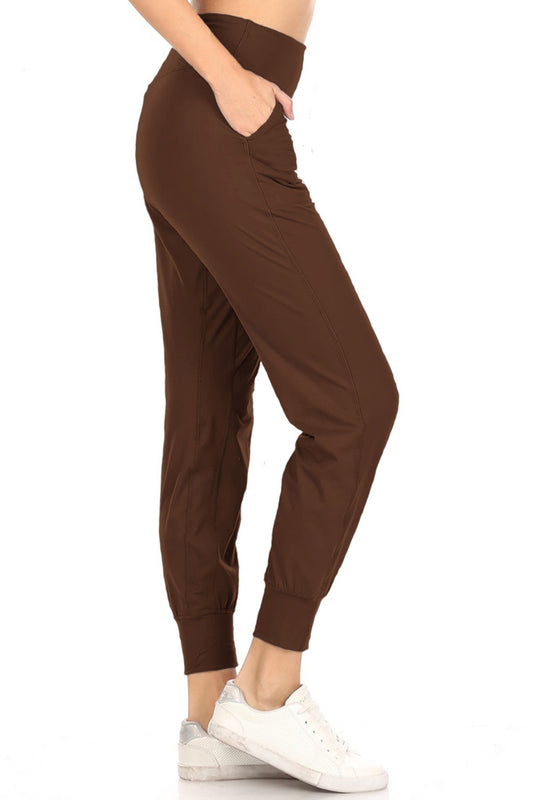 Wish You Would Joggers (PLUS)- BROWN