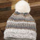 Striped PomPom Beanie (3COLORS)