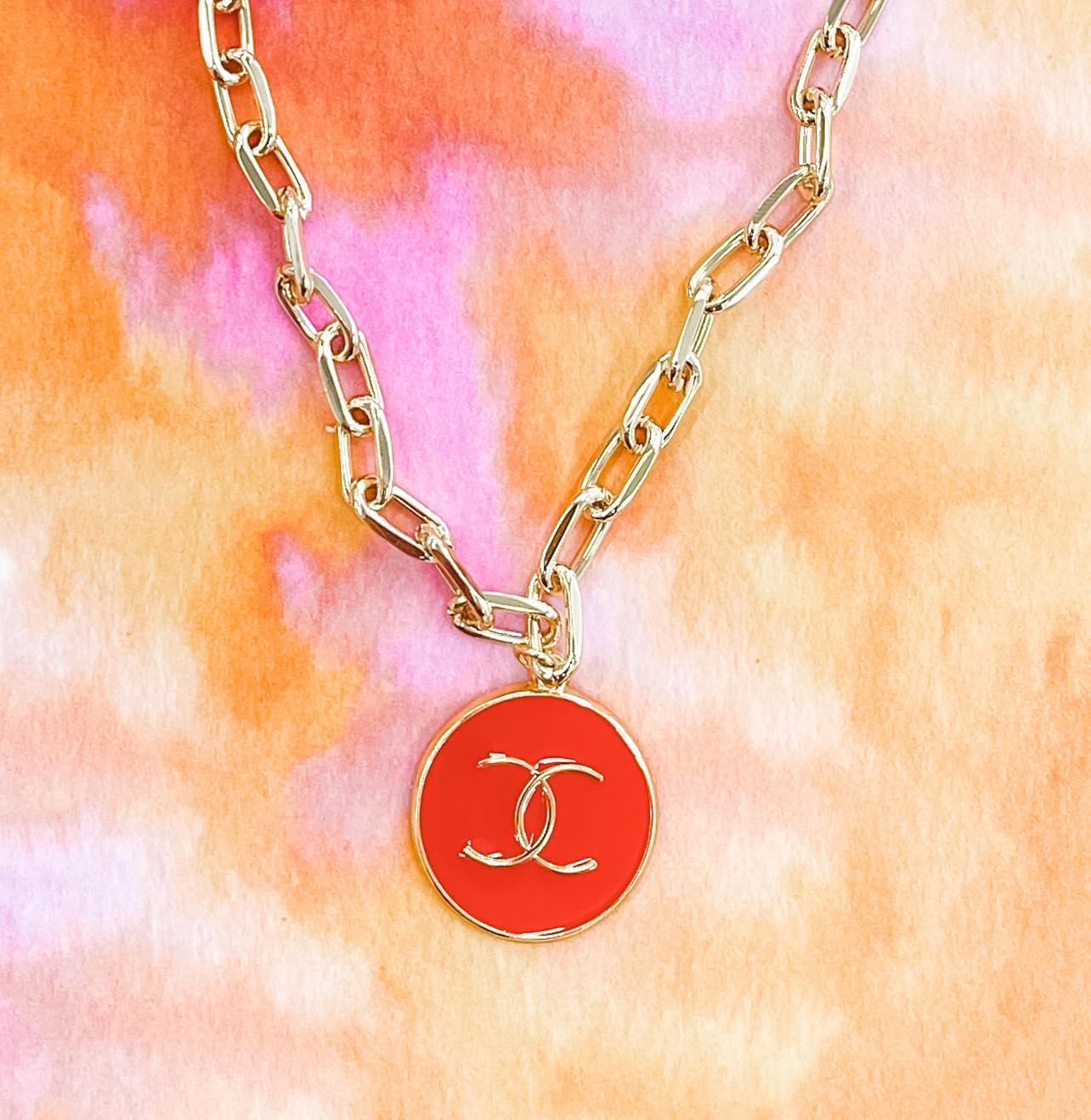 CC red statement necklace