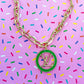 LoVer girl statement necklace - emerald