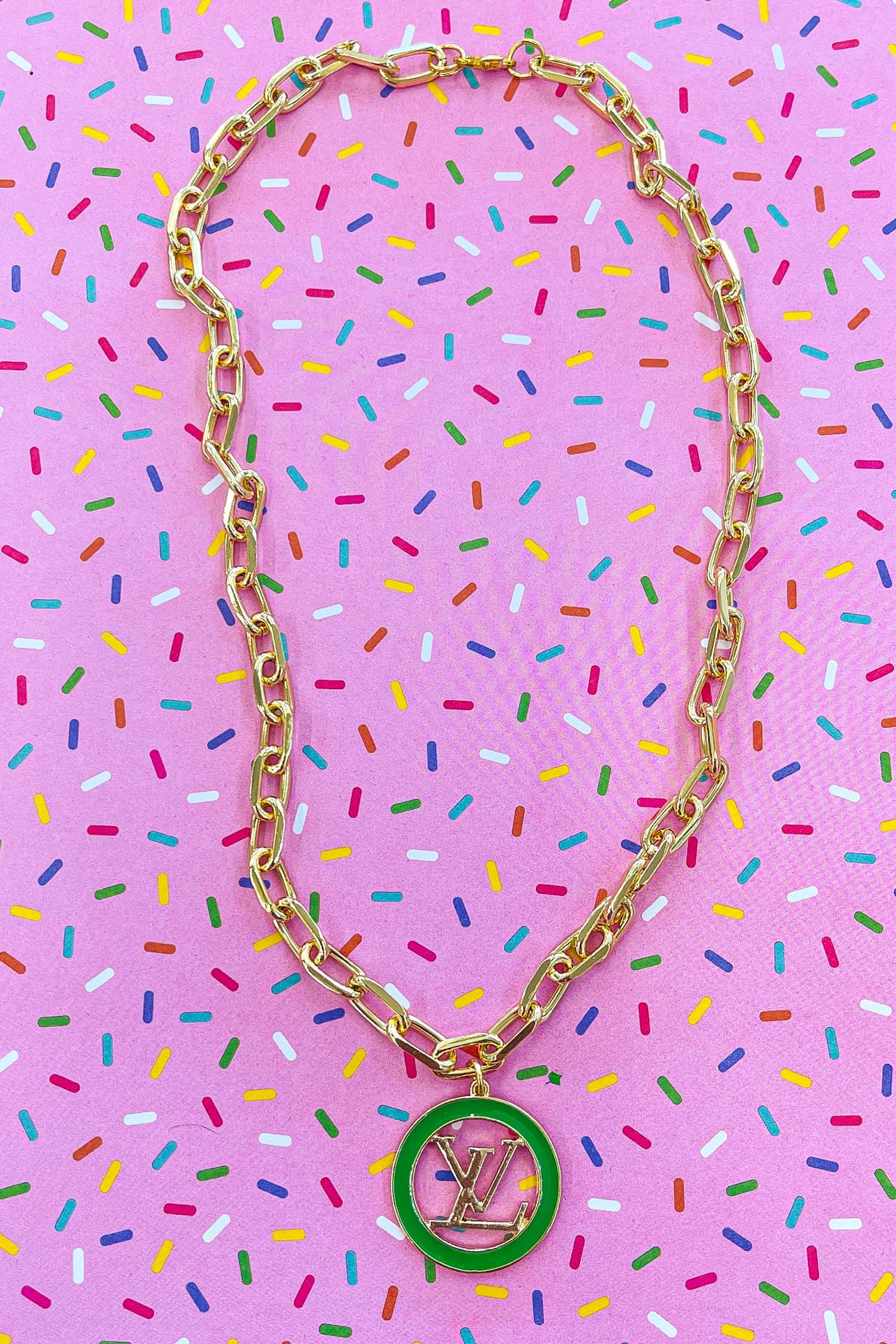 LoVer girl statement necklace - emerald