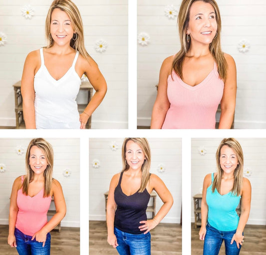 Into The Sun Cropped Cami- (5 COLORS!)