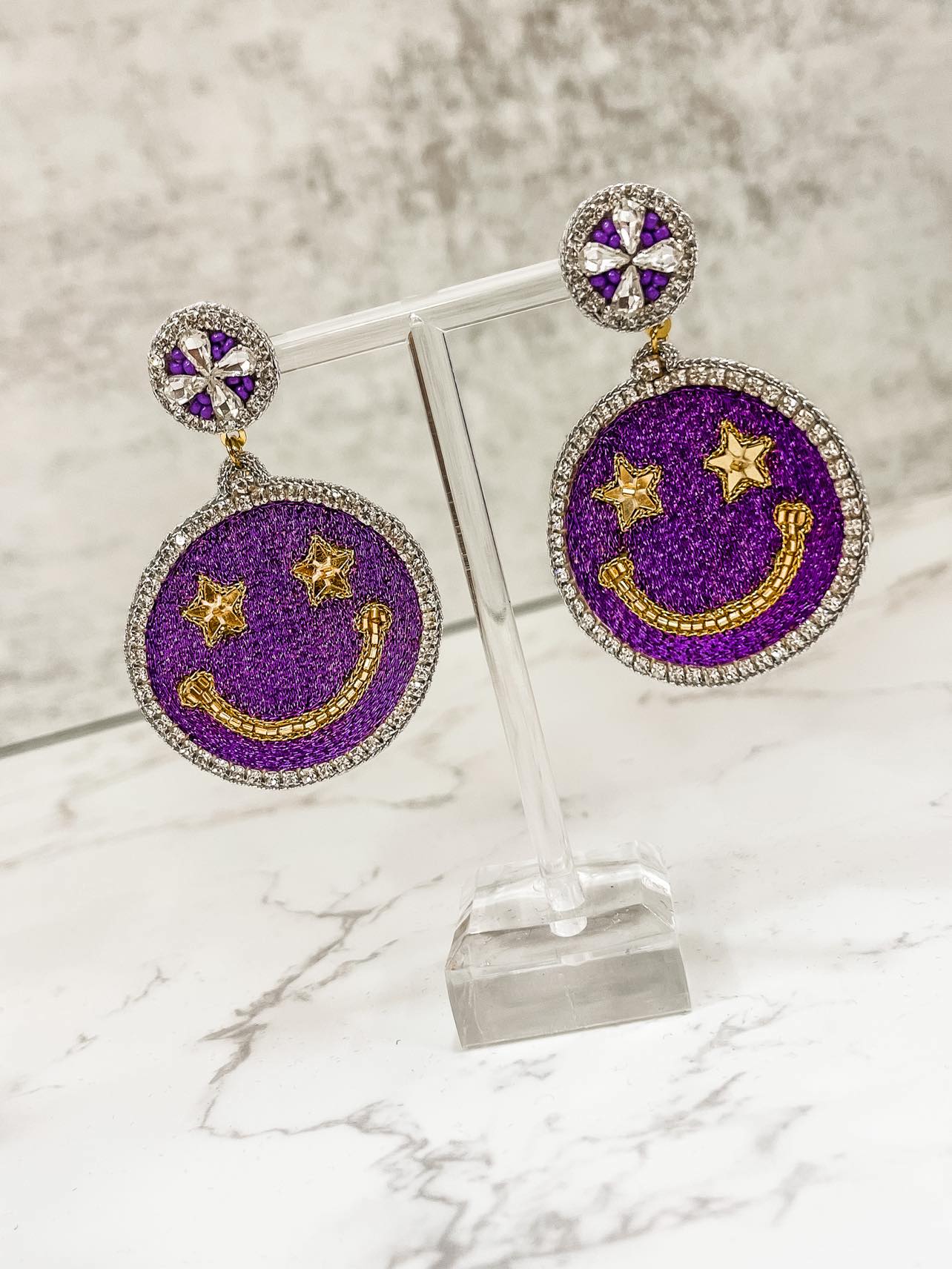 Game Day Smiley Earring