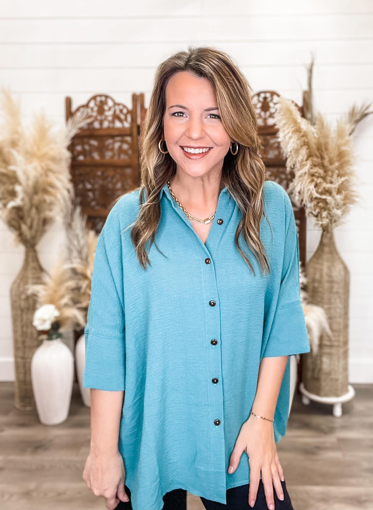 Never Late Top-TEAL