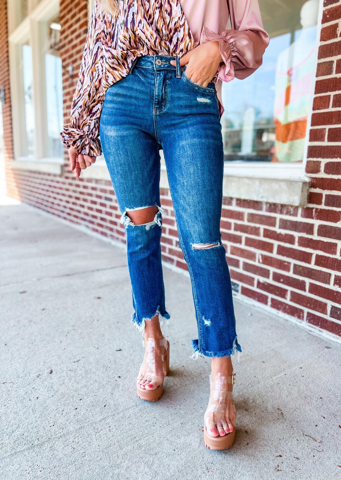 Meredith High Rise Crop Straight | Lovervet (was $62.90)